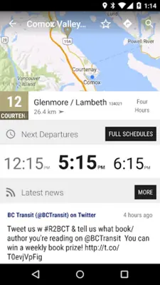 Comox Valley TS Bus - MonTran… android App screenshot 1