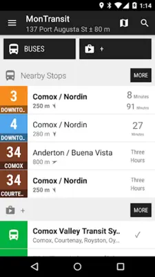 Comox Valley TS Bus - MonTran… android App screenshot 2